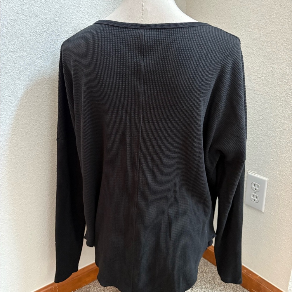 Aritzia The Group Babaton Thermal V-Neck Lounge Cardigan Sweater‎ Women's L - Picture 3 of 9